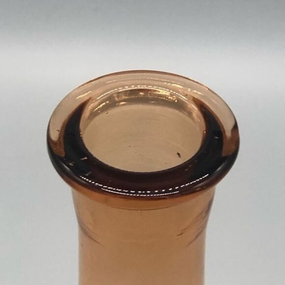 vintage liquid Decator glass vase amber grapes edged 11" tall READ - Picture 4 of 9